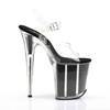 Pleaser - FLAMINGO808G Sandale à bride à la cheville, Pole dance chaussures - Chaussures de pole dance - Noir/Transparent Product image